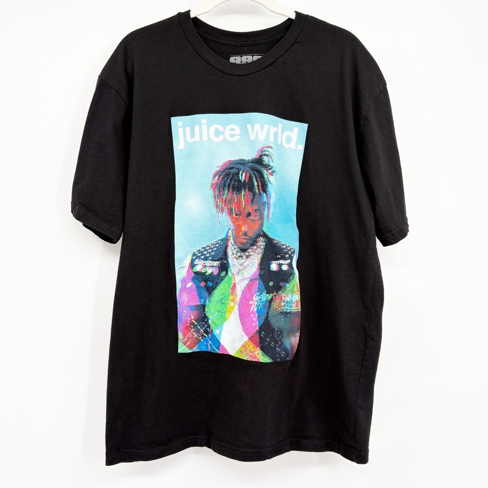 999 Club Mens Juice‎ WRLD Graphic Print Streetwear Hip Hop Rap Tee T-Shirt XL